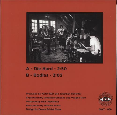 Acid Dad Die Hard / Bodies - Clear Vinyl 7" vinyl single (7 inch record / 45) US -F507DI884840