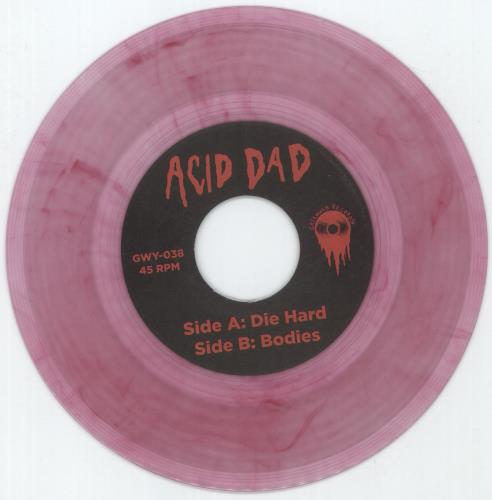 Acid Dad Die Hard / Bodies - Red Swirl Vinyl 7" vinyl single (7 inch record / 45) US -F507DI884848