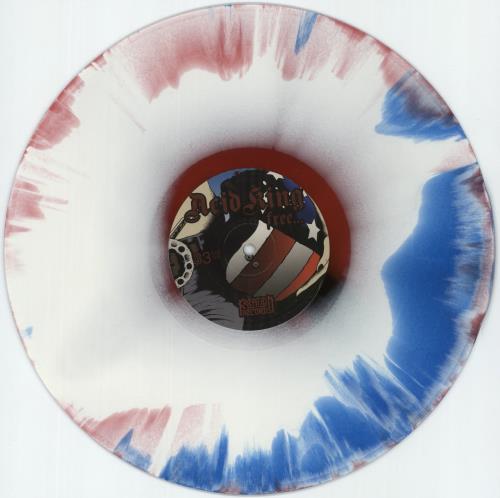 Acid King Free / Down With The Crown - Red, White and Blue Merge Vinyl vinyl LP album (LP record) US 1FJLPFR874984