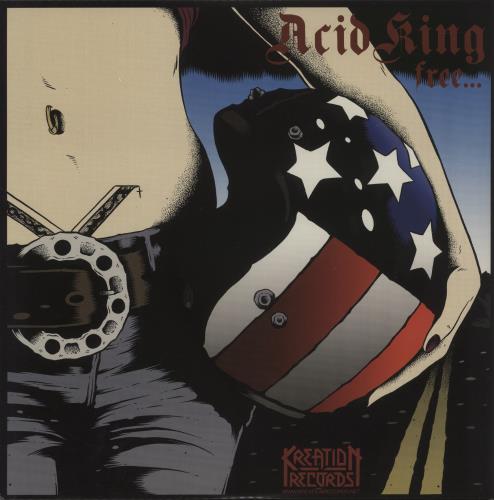 Acid King Free / Down With The Crown - Red, White and Blue Merge Vinyl vinyl LP album (LP record) US 1FJLPFR874984