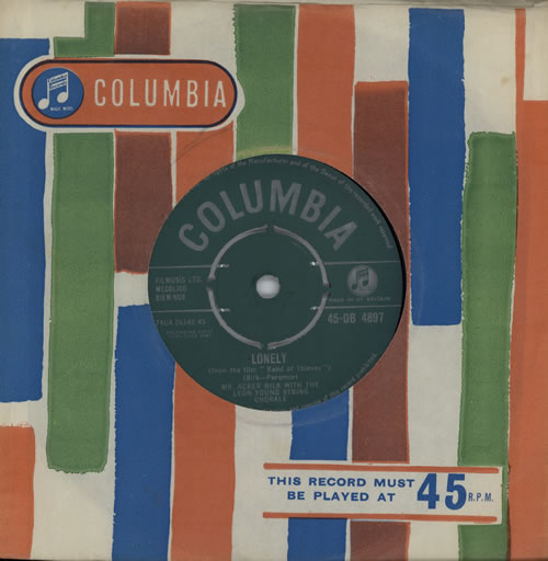 Acker Bilk Lonely 7" vinyl single (7 inch record / 45) UK AKB07LO420036