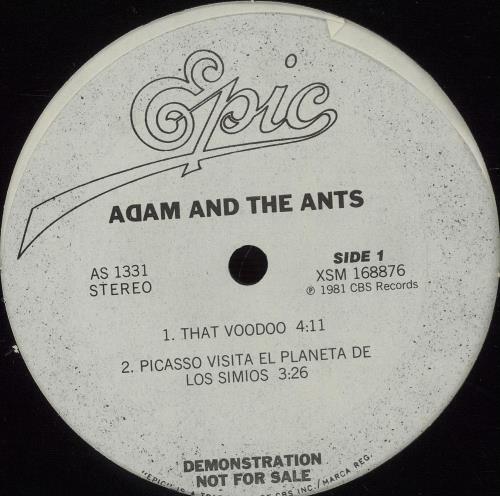 Adam & The Ants Album Sampler 12" vinyl single (12 inch record / Maxi-single) US ANT12AL297239
