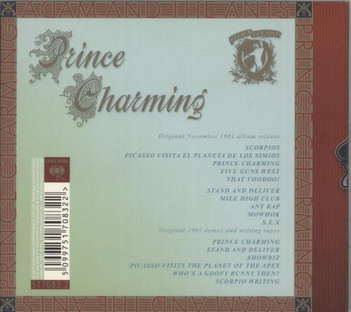Adam & The Ants Prince Charming CD album (CDLP) UK ANTCDPR291400