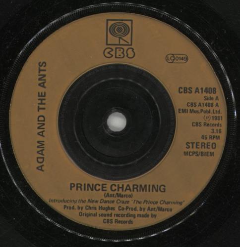 Adam & The Ants Prince Charming 7" vinyl single (7 inch record / 45) UK ANT07PR733672