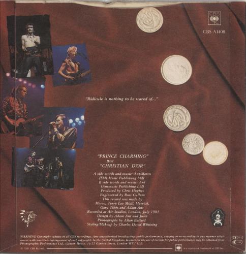 Adam & The Ants Prince Charming 7" vinyl single (7 inch record / 45) UK ANT07PR733672