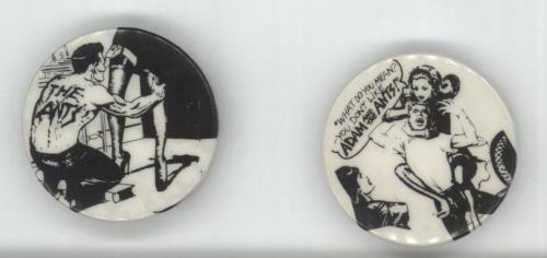 Adam & The Ants Two Vintage Button Badges badge UK ANTBGTW870765
