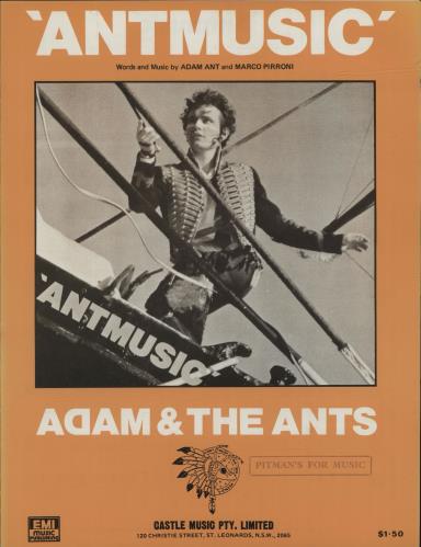 Adam Ant Antmusic sheet music Australian A~ASMAN678580