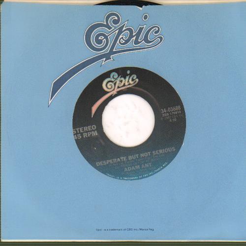 Adam Ant Desperate But Not Serious 7" vinyl single (7 inch record / 45) US A~A07DE657342
