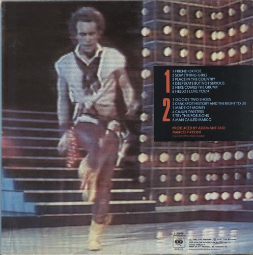 Adam Ant Friend Or Foe vinyl LP album (LP record) Spanish A~ALPFR688859