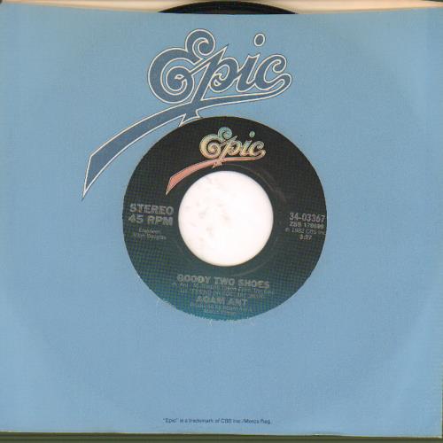 Adam Ant Goody Two Shoes 7" vinyl single (7 inch record / 45) US A~A07GO657279