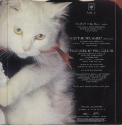 Adam Ant Puss 'n Boots 7" vinyl single (7 inch record / 45) UK A~A07PU127343