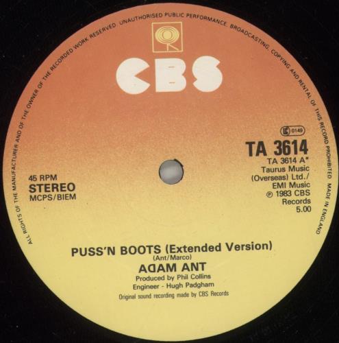 Adam Ant Puss 'n Boots 12" vinyl single (12 inch record / Maxi-single) UK A~A12PU129447