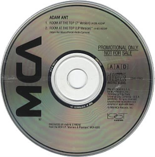 Adam Ant Room At The Top CD single (CD5 / 5") US A~AC5RO11340