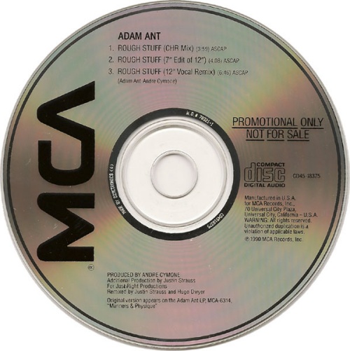 Adam Ant Rough Stuff CD single (CD5 / 5") US A~AC5RO00240