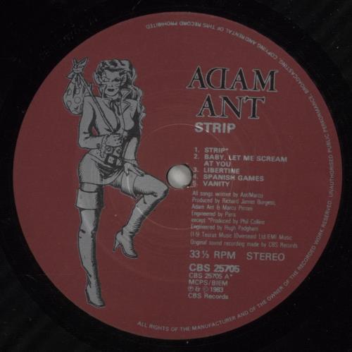 Adam Ant Strip + Poster vinyl LP album (LP record) UK A~ALPST232221