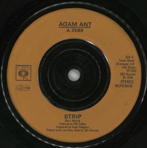 Adam Ant Strip - Inj - P/S 7" vinyl single (7 inch record / 45) UK A~A07ST616148