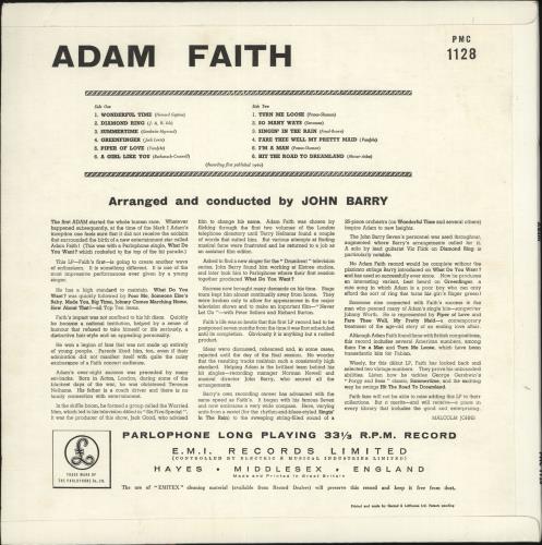 Adam Faith Adam - EX vinyl LP album (LP record) UK ADFLPAD696115