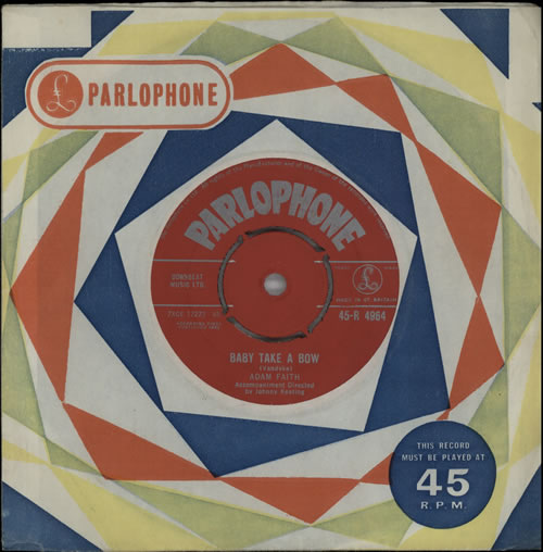Adam Faith Baby Take A Bow 7" vinyl single (7 inch record / 45) UK ADF07BA557100