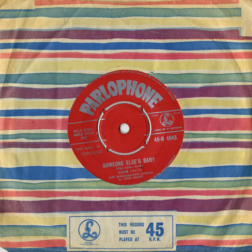 Adam Faith Someone Else's Baby 7" vinyl single (7 inch record / 45) UK ADF07SO564023