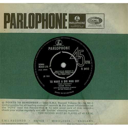 Adam Faith To Make A Big Man Cry 7" vinyl single (7 inch record / 45) UK ADF07TO407266