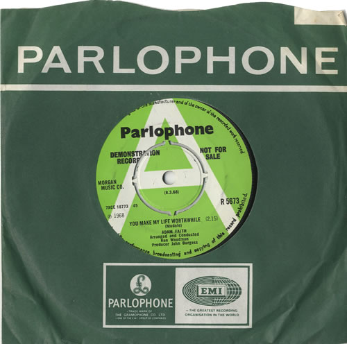 Adam Faith You Make My Life Worthwhile 7" vinyl single (7 inch record / 45) UK ADF07YO449797