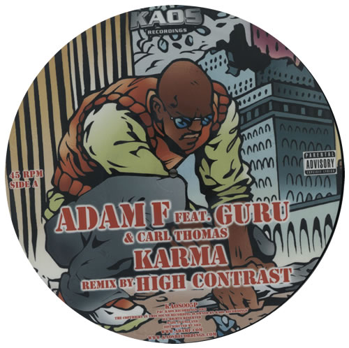 Adam F Karma picture disc LP (vinyl picture disc album) UK A.FPDKA580825