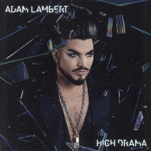 Adam Lambert High Drama - Clear Vinyl - Sealed + Autographed Print vinyl LP album (LP record) UK AKZLPHI812371