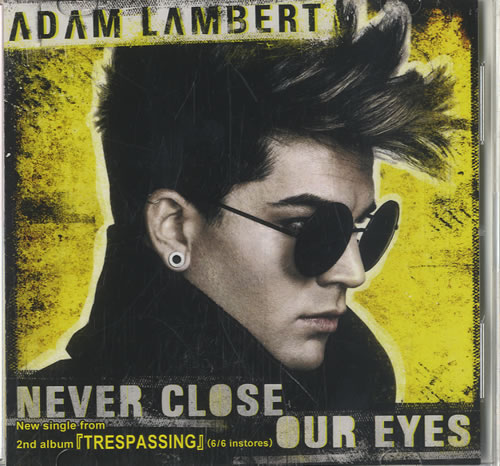Adam Lambert Never Close Our Eyes CD-R acetate Japanese AKZCRNE568123