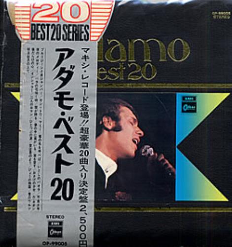 Adamo Best 20 vinyl LP album (LP record) Japanese A-OLPBE218913