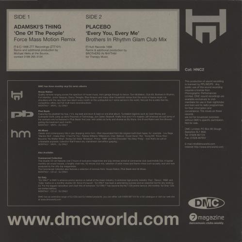 Adamski One Of The People - House Nation Classics Vol. 2 12" vinyl single (12 inch record / Maxi-single) UK SKI12ON757942