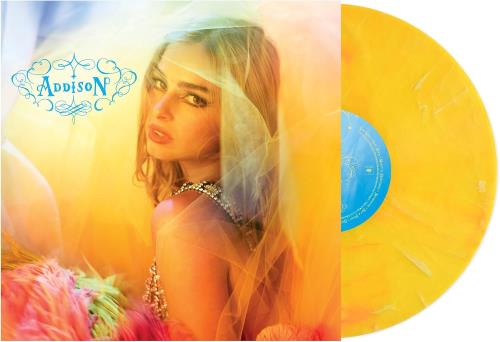 Addison Rae Addison - Yellow Marble Vinyl - Sealed vinyl LP album (LP record) UK 88LLPAD877820