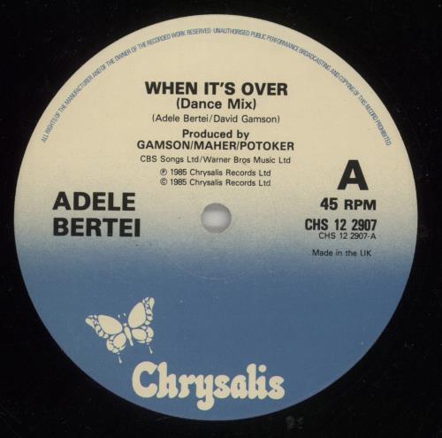 Adele Bertei When It's Over 12" vinyl single (12 inch record / Maxi-single) UK AYZ12WH286918