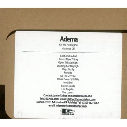 Adema Kill The Headlights CD album (CDLP) US A.DCDKI415943