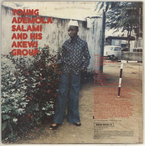 Ademola Salami Young Ademola Salami And His Akewi Group vinyl LP album (LP record) UK ZDJLPYO719213
