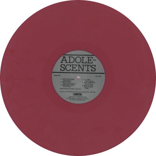 Adolescents Adolescents - Pink vinyl vinyl LP album (LP record) US AJHLPAD756957