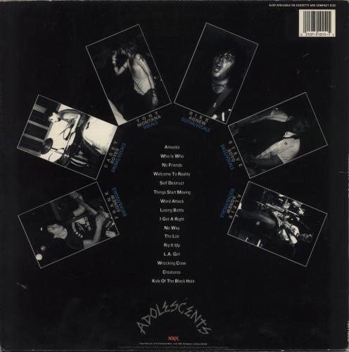 Adolescents Live 1981 And 1986 - White Vinyl vinyl LP album (LP record) US AJHLPLI866598