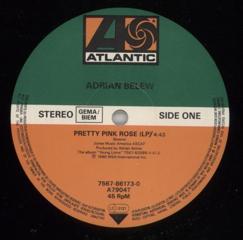 Adrian Belew Pretty Pink Rose 12" vinyl single (12 inch record / Maxi-single) UK BEW12PR76041