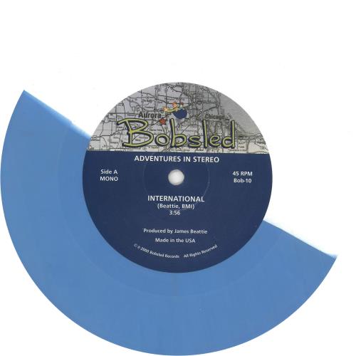 Adventures In Stereo International - Blue / White Vinyl 7" vinyl single (7 inch record / 45) US I.S07IN749062