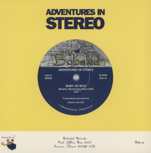 Adventures In Stereo International - Blue Vinyl 7" vinyl single (7 inch record / 45) US I.S07IN788289