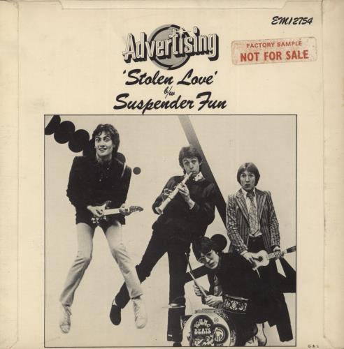 Advertising Stolen Love - Factory Sample 7" vinyl single (7 inch record / 45) UK A9007ST883183