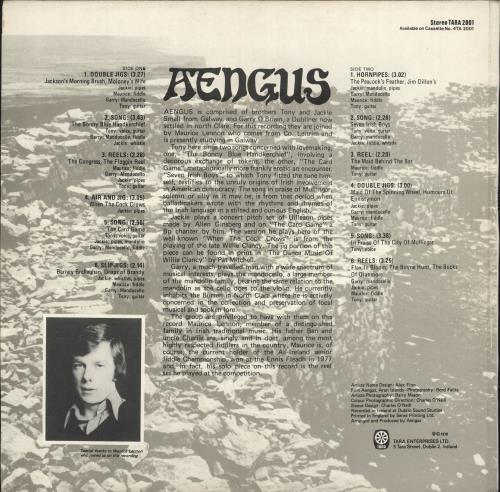 Aengus Aengus vinyl LP album (LP record) Irish ZG1LPAE716513