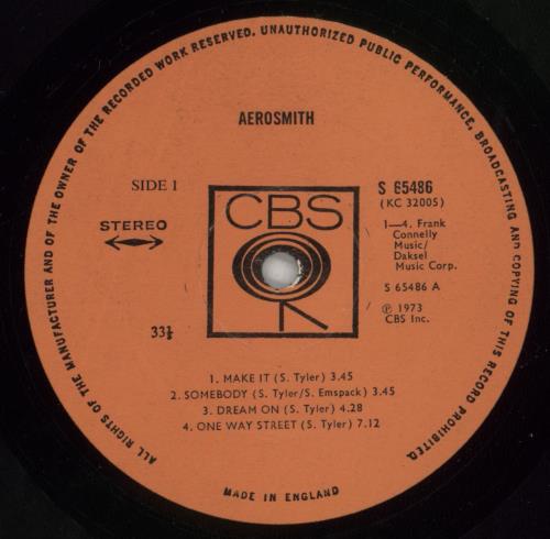 Aerosmith Aerosmith - 1st A1/B1 vinyl LP album (LP record) UK AERLPAE874161