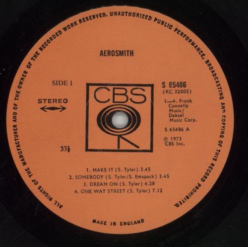 Aerosmith Aerosmith - 1st vinyl LP album (LP record) UK AERLPAE863634