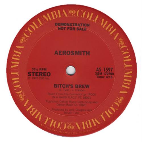 Aerosmith Bitch's Brew 12" vinyl single (12 inch record / Maxi-single) US AER12BI70048