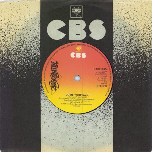 Aerosmith Come Together 7" vinyl single (7 inch record / 45) UK AER07CO782628