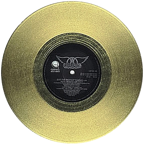 Aerosmith Eat The Rich - Gold Vinyl 10" vinyl single (10 inch record) UK AER10EA20382