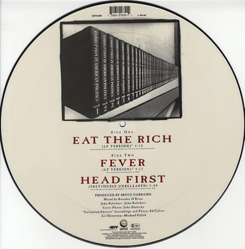 Aerosmith Eat The Rich 12" vinyl picture disc (12 inch picture record) German AER2PEA390437