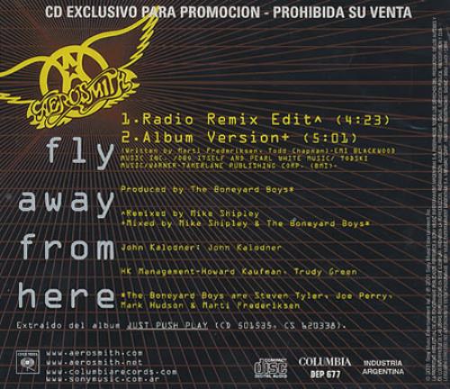 Aerosmith Fly Away From Here CD single (CD5 / 5") Argentinean AERC5FL214514