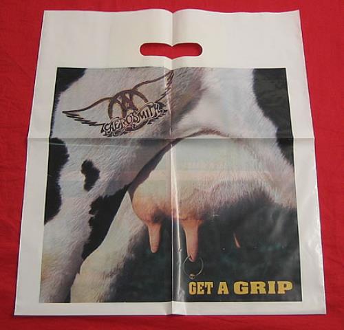 Aerosmith Get A Grip - Carrier Bag & Tattoo memorabilia UK AERMMGE401519