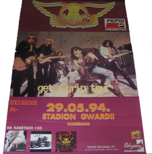Aerosmith Get A Grip Tour - Autographed Poster! poster Polish AERPOGE384101